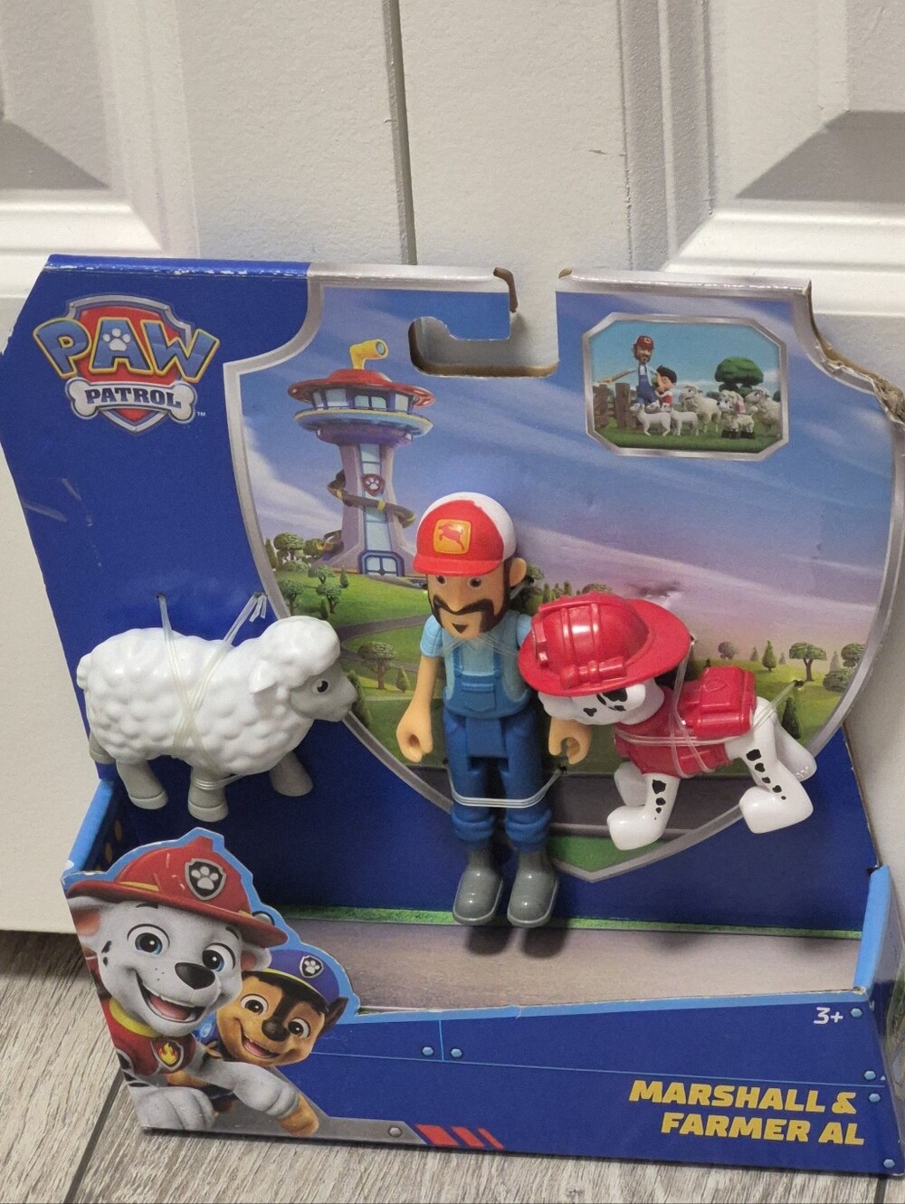 PAW PATROL MARSHALL & FARMER AL  With BABY SHEEP Figure Set